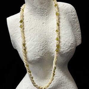 Elegant Twisted Mother of Pearl Necklace